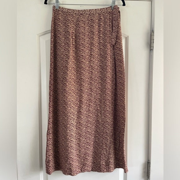Vintage Commotion Cottage Core Floral Print Maxi Wrap Skirt - S - Picture 1 of 6